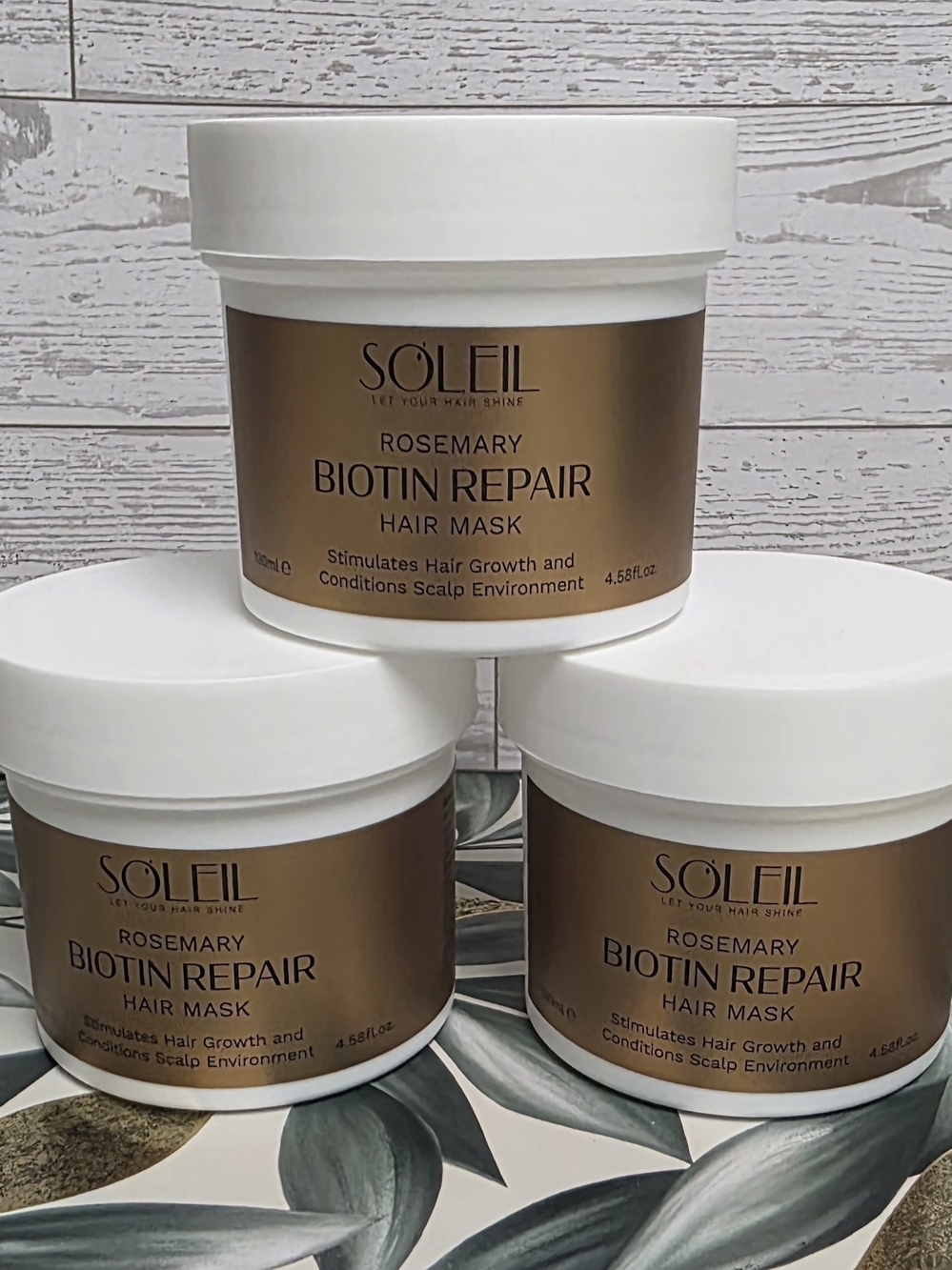 Soleil Rosemary Biotin Repair Hair Mask 4.58 oz NEW (Set of 3)